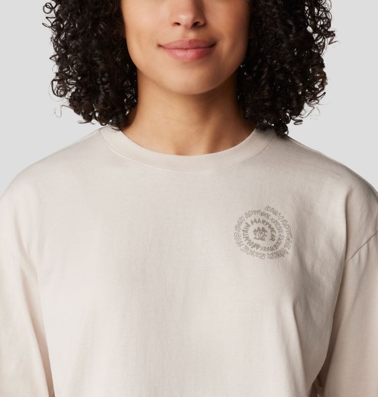 Women's Type Swirl Boxy Long Sleeve, Color: Talc, image 4