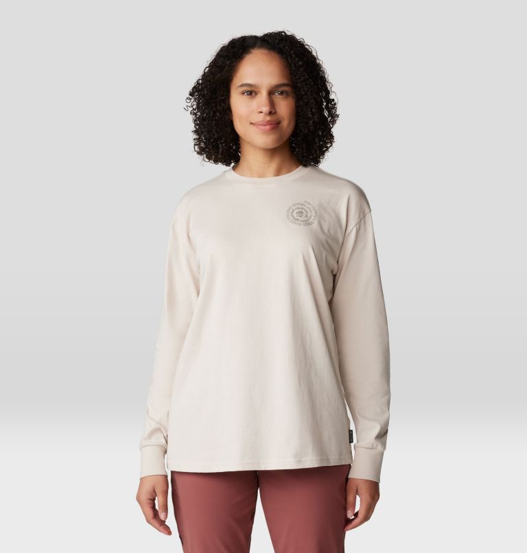 Women's Type Swirl Boxy Long Sleeve, Color: Talc, image 6