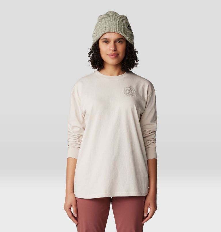 Women's Type Swirl Boxy Long Sleeve, Color: Talc, image 1