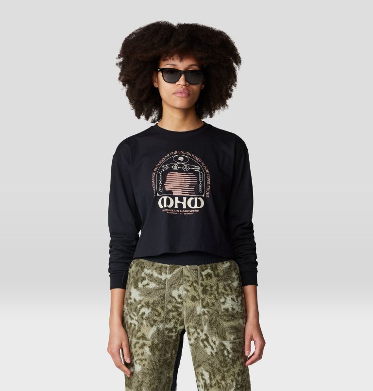 Women's Experiences Boxy Crop Long Sleeve, Color: Black, image 5