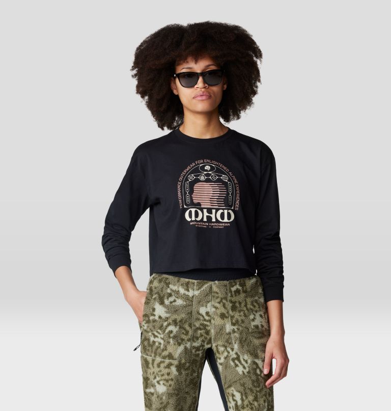 Women's Experiences Boxy Crop Long Sleeve, Color: Black, image 6