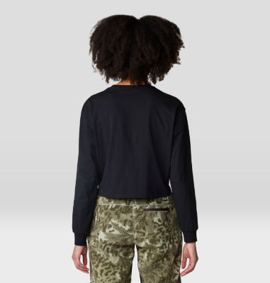 Women's Experiences Boxy Crop Long Sleeve, Color: Black, image 2