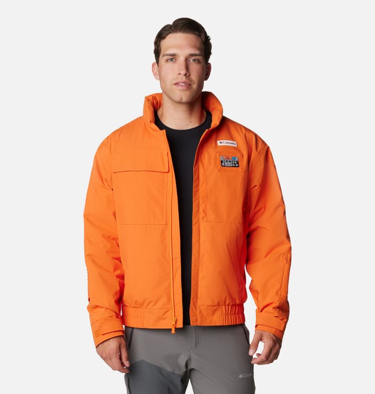 Columbia Titanium Jacket Shell Mens Small Orange Ski Waterproof Omni Tech  Snow