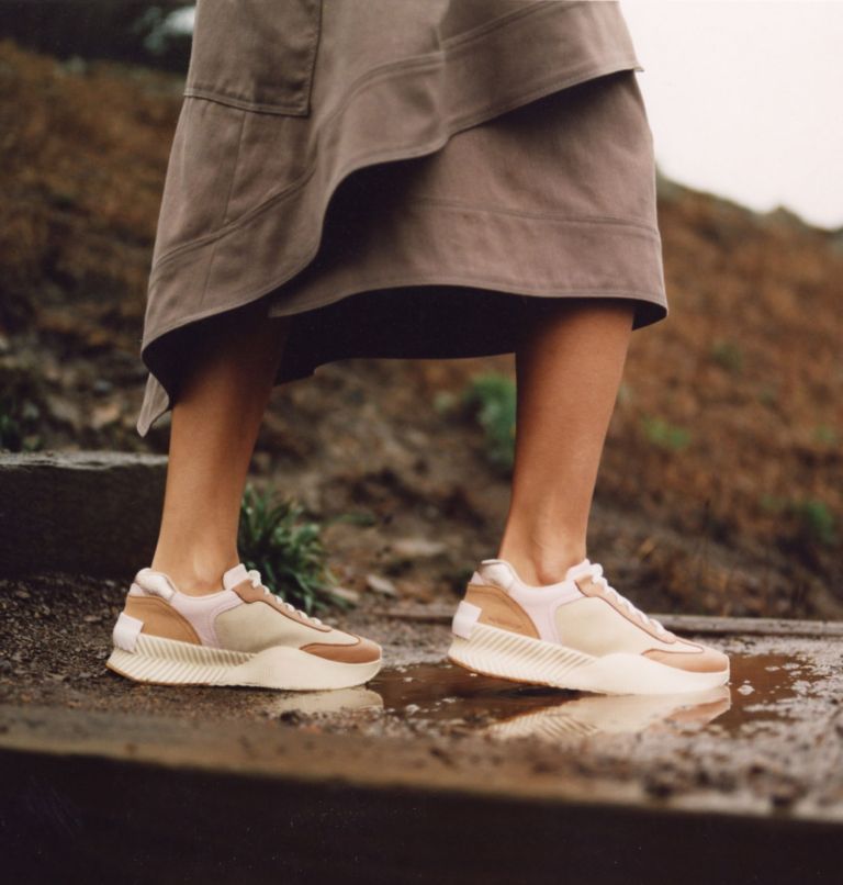 Thumbnail: Women's ONA BLVD Classic Waterproof Sneaker, Color: Honest Beige, Whitened Pink, image 11