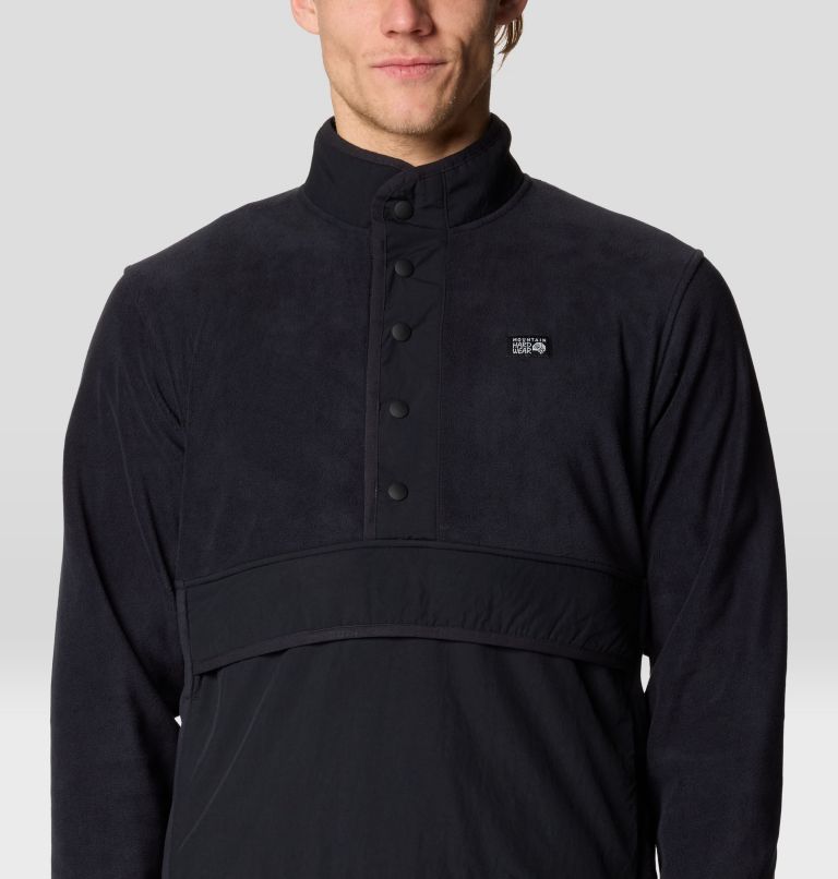 Men's Microchill Snap Pullover, Color: Black, image 5