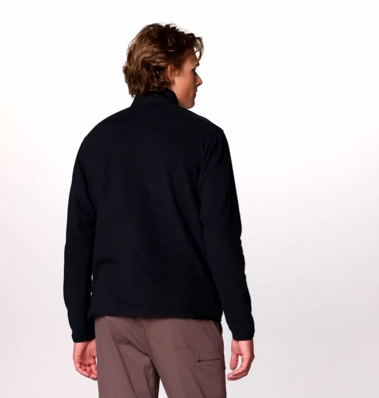 Men's Microchill Snap Pullover, Color: Black