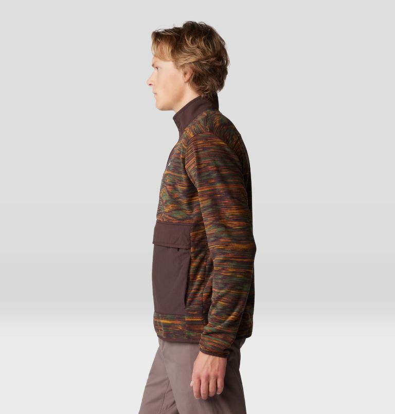 Men's Microchill Snap Pullover, Color: Iron Oxide Print, image 3