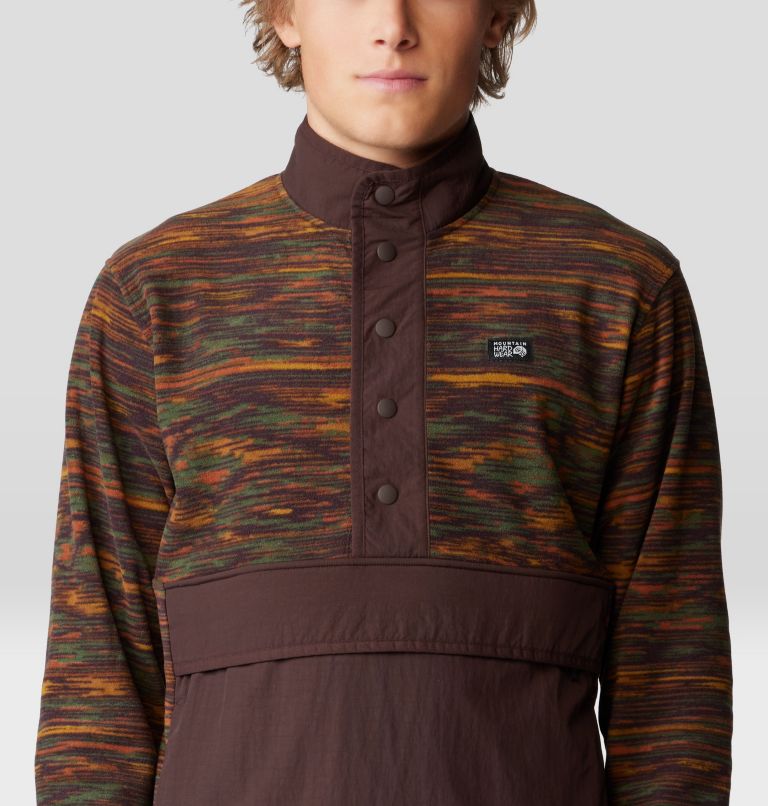 Men's Microchill Snap Pullover, Color: Iron Oxide Print, image 4