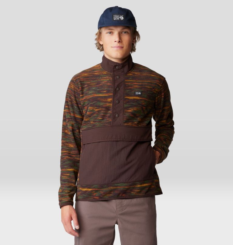 Men's Microchill Snap Pullover, Color: Iron Oxide Print, image 6
