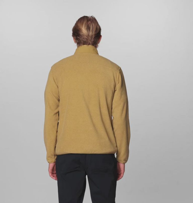 Men's Microchill Snap Pullover, Color: Grassland Heather