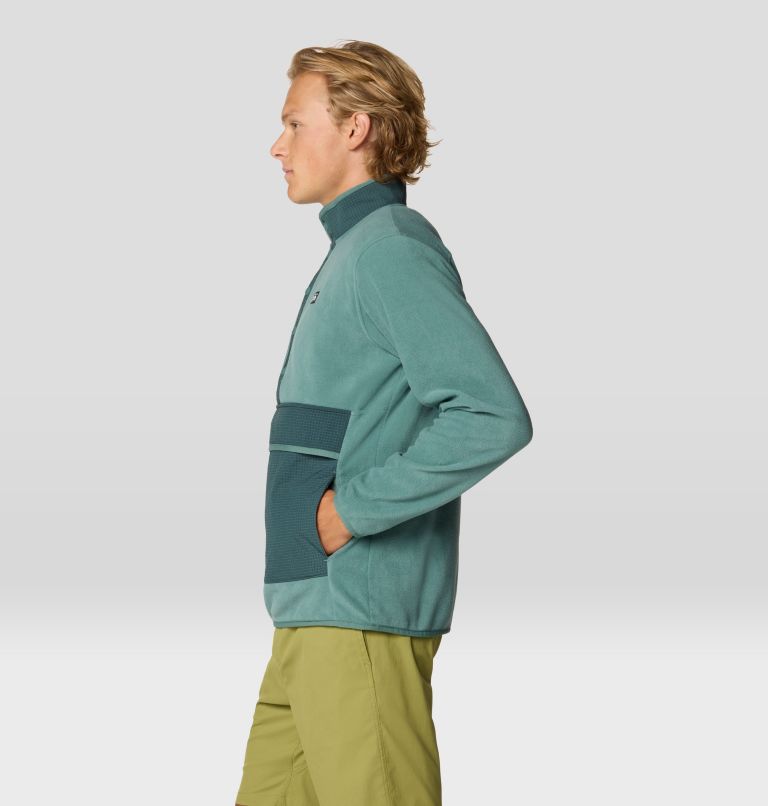 Men's Microchill Snap Pullover, Color: Blue Pine, image 3