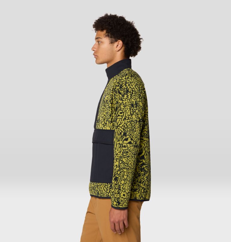 Men's Microchill Snap Pullover, Color: Moon Moss Forager XL Print, image 3