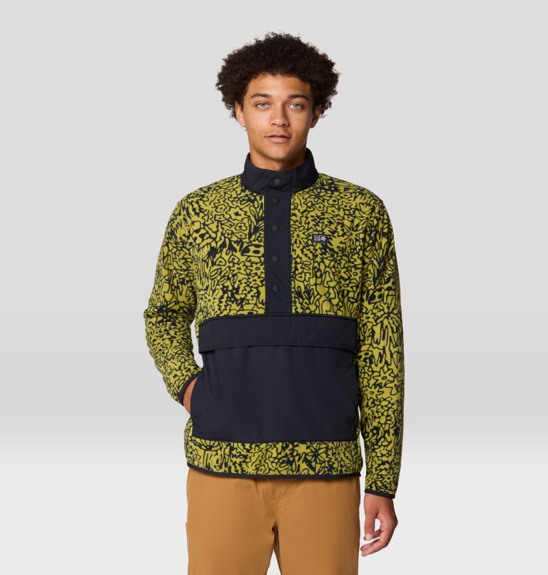Men's Microchill Snap Pullover, Color: Moon Moss Forager XL Print, image 5
