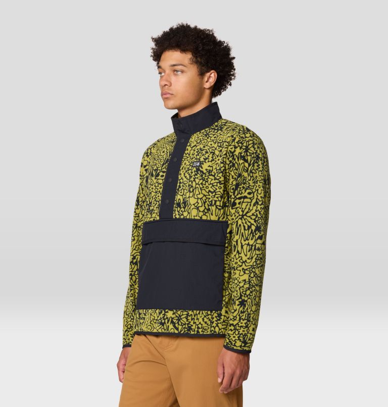Men's Microchill Snap Pullover, Color: Moon Moss Forager XL Print, image 6