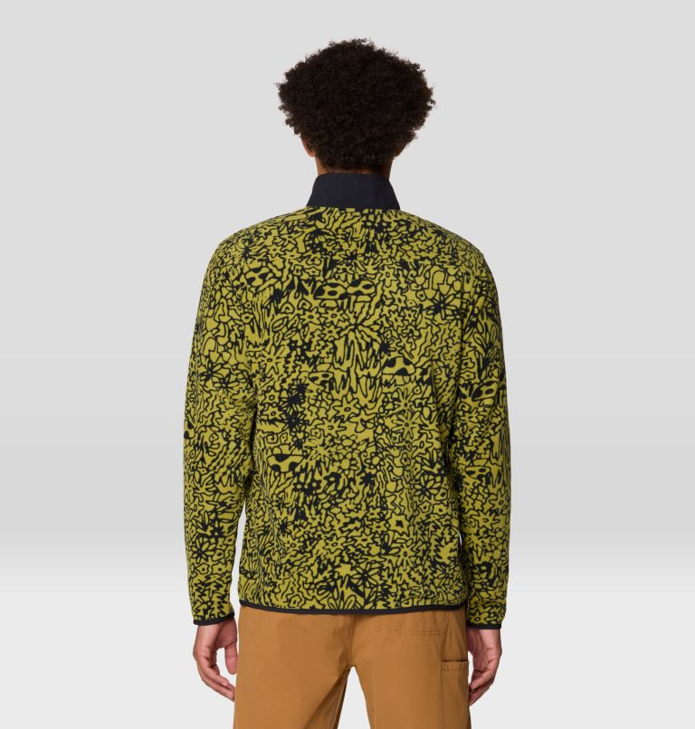 Men's Microchill Snap Pullover, Color: Moon Moss Forager XL Print, image 2