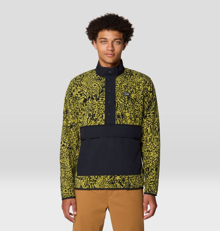 Men's Microchill Snap Pullover, Color: Moon Moss Forager XL Print, image 1