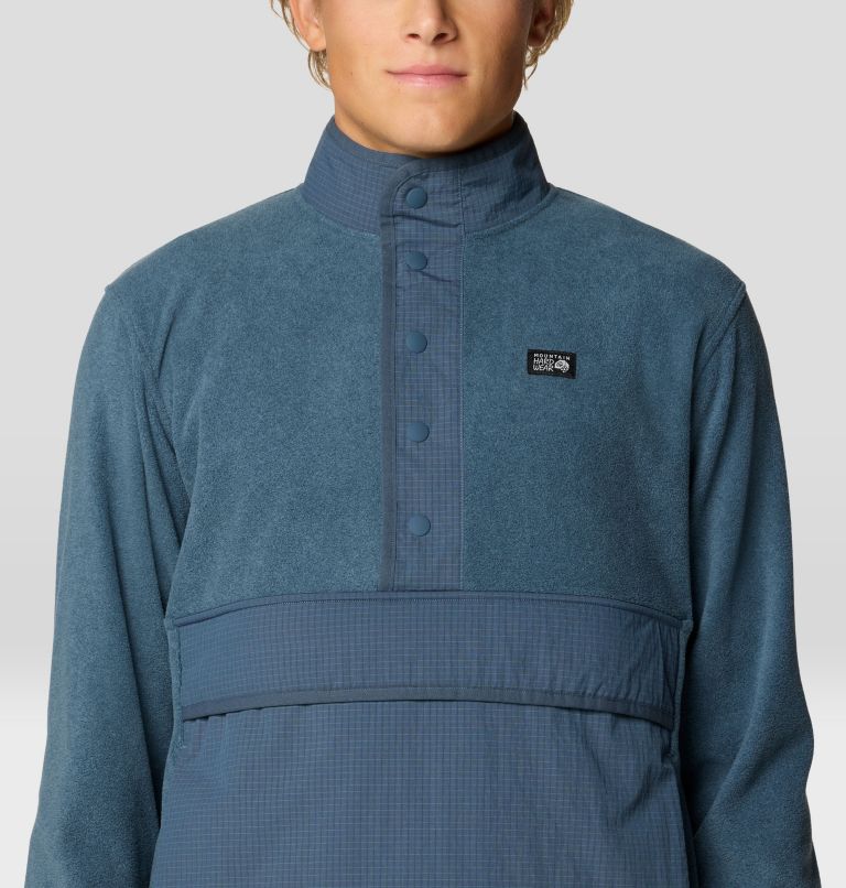Men's Microchill Snap Pullover, Color: Moon Blue Heather, image 5