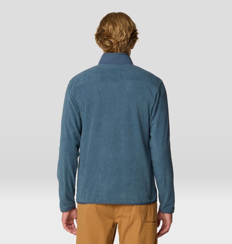 Men's Microchill Snap Pullover, Color: Moon Blue Heather, image 3