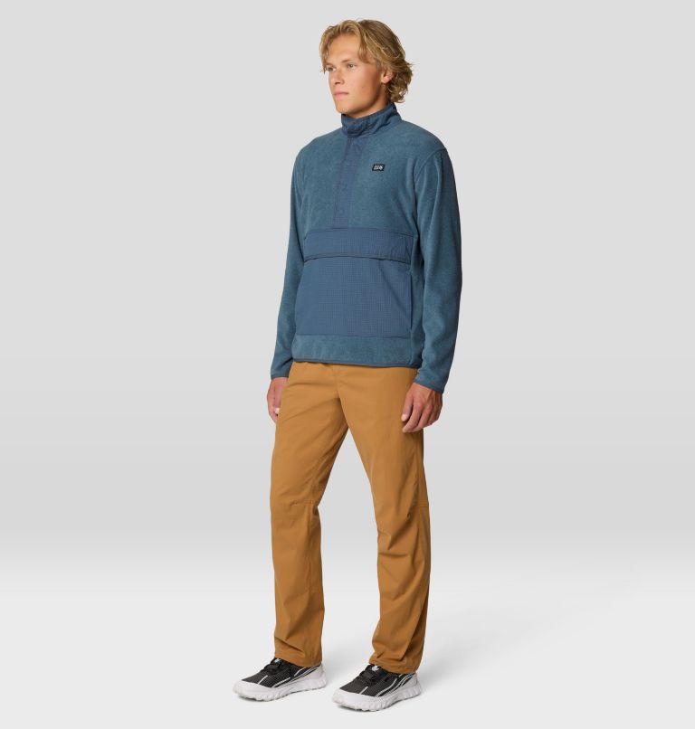Men's Microchill Snap Pullover, Color: Moon Blue Heather, image 2