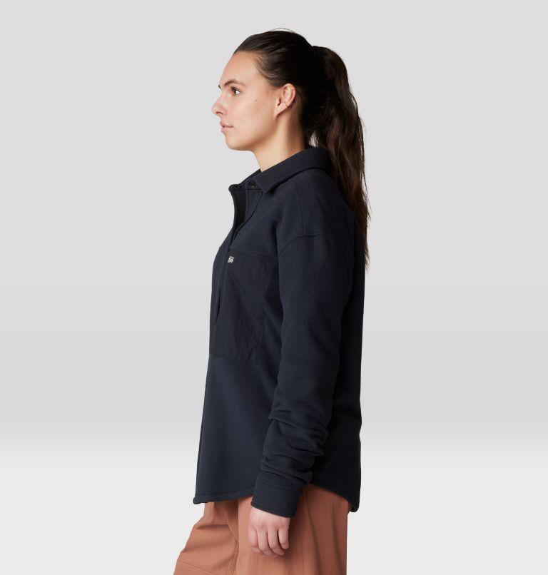 Women's Microchill Shirt, Color: Black, image 3
