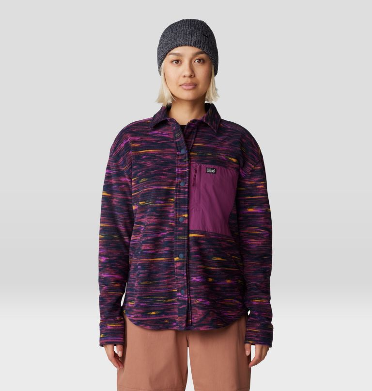 Chemise Microchill, Color: Blackberry Stria Print, image 1