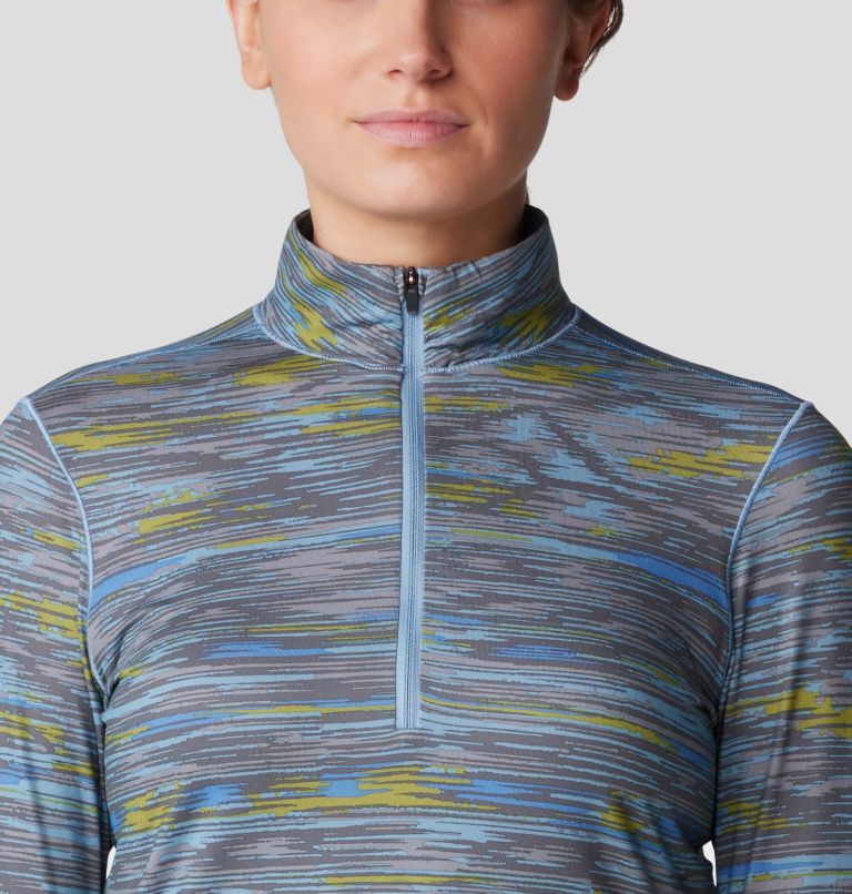 Women's Butter Up Half Zip, Color: Element Stria Print, image 4