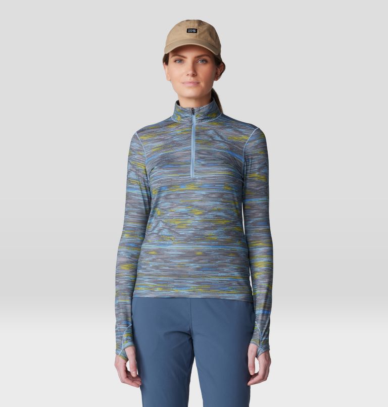 Women's Butter Up Half Zip, Color: Element Stria Print, image 6