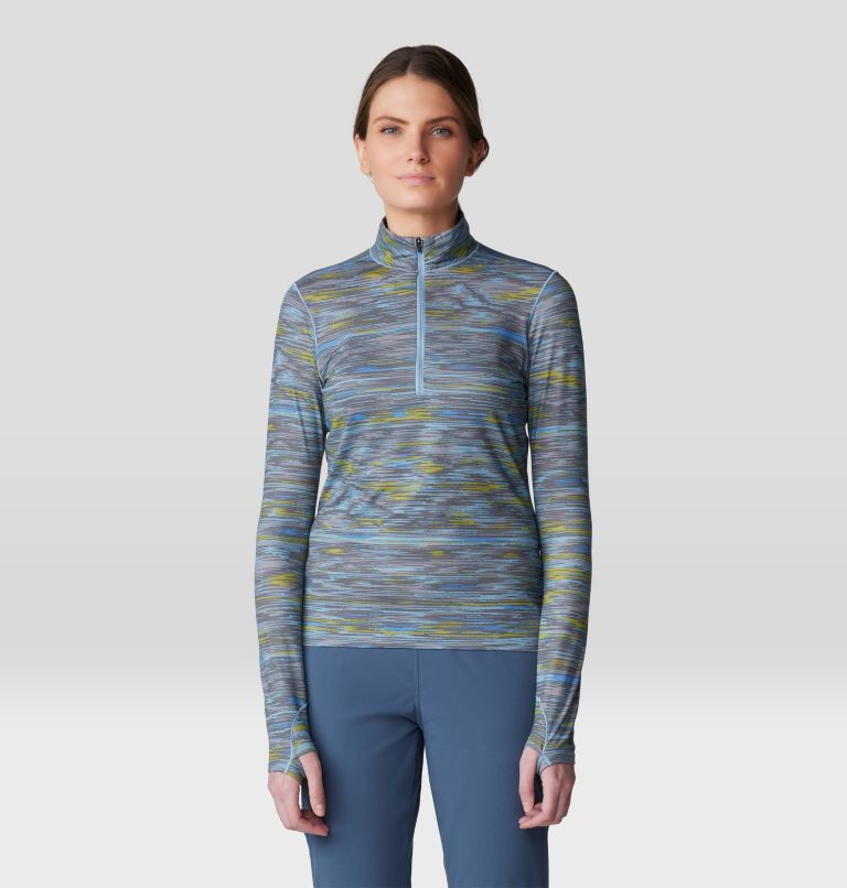 Women's Butter Up Half Zip, Color: Element Stria Print, image 1