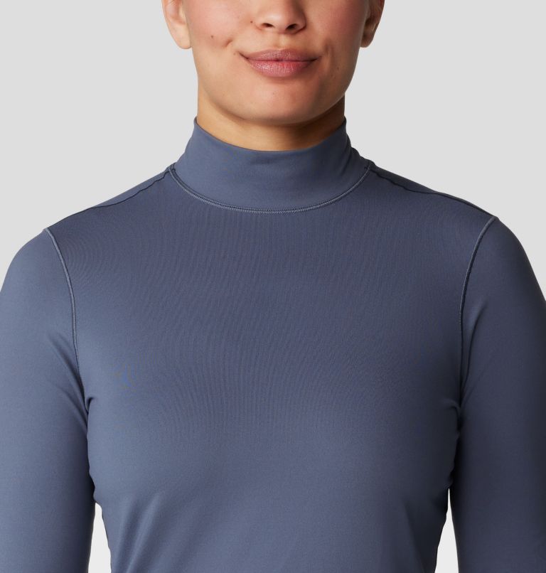 Women's Butter Up Mockneck, Color: Blue Slate, image 4