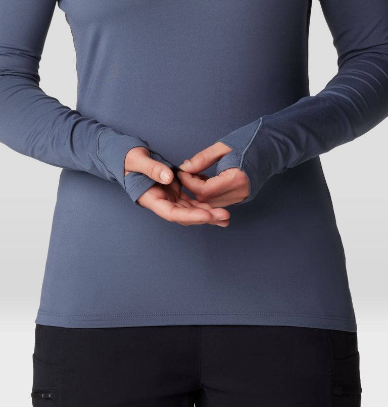 Women's Butter Up Mockneck, Color: Blue Slate, image 5