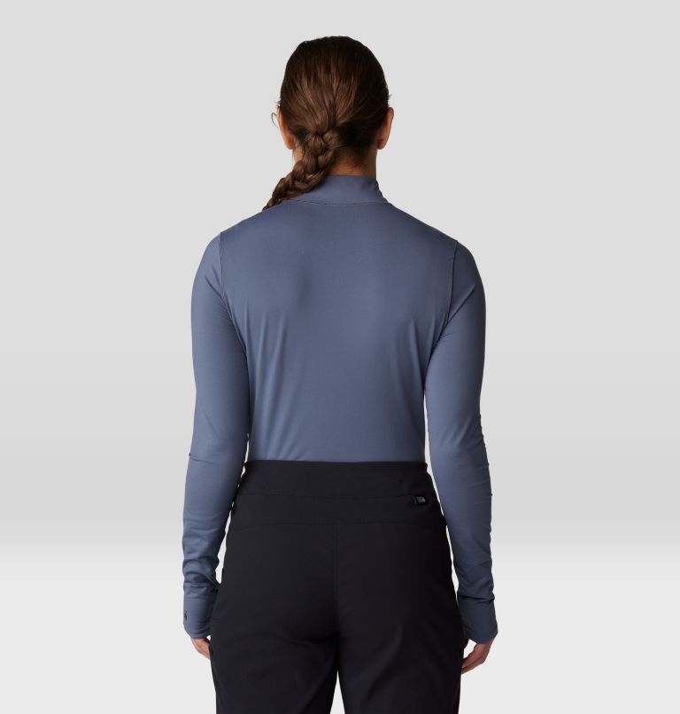 Women's Butter Up Mockneck, Color: Blue Slate, image 2