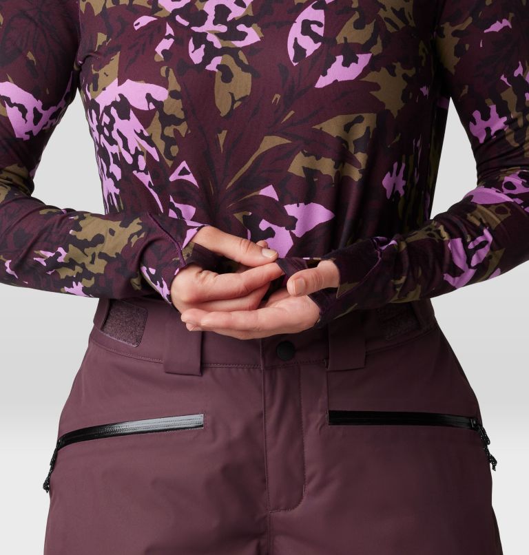 Women's Butter Up Mockneck, Color: Blackberry Forests Floor Print, image 5