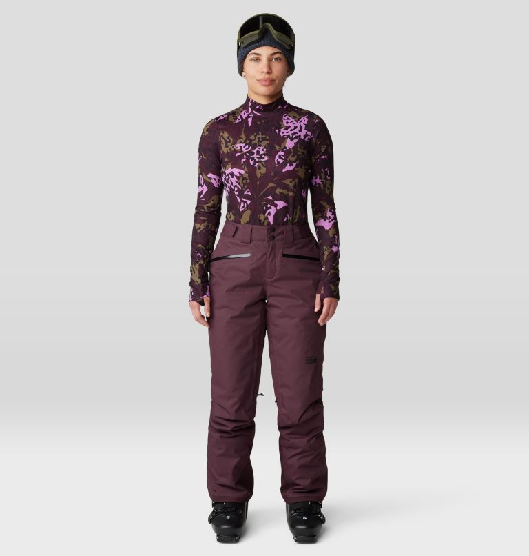 Women's Butter Up Mockneck, Color: Blackberry Forests Floor Print, image 7