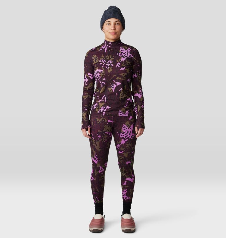 Women's Butter Up Mockneck, Color: Blackberry Forests Floor Print, image 8