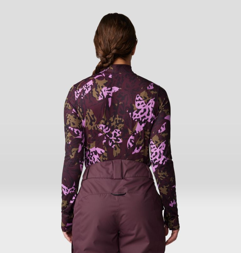 Women's Butter Up Mockneck, Color: Blackberry Forests Floor Print, image 2