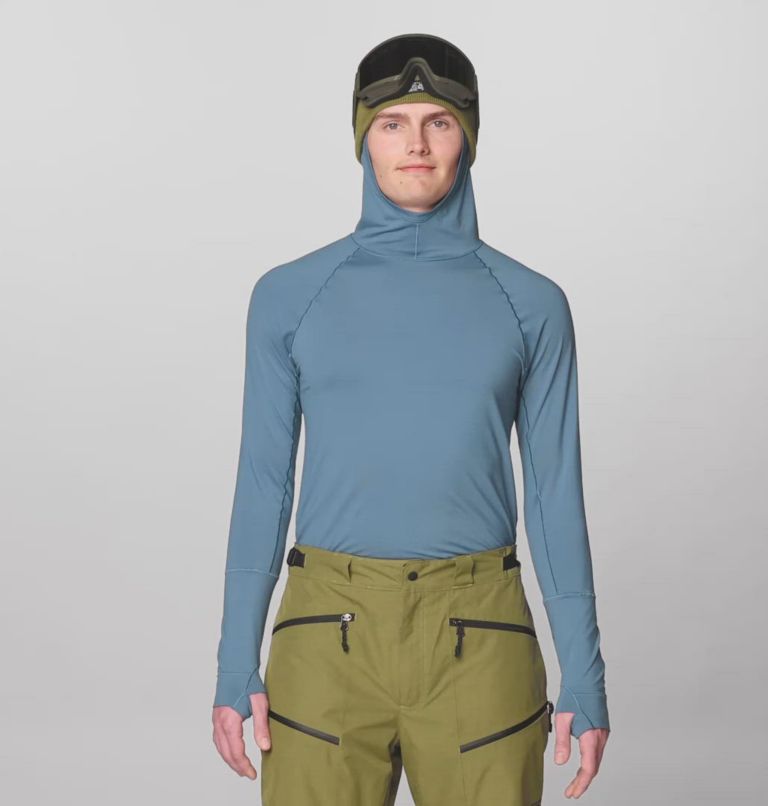 Men's Butter Up Long Sleeve Hoody, Color: Adriatic Blue