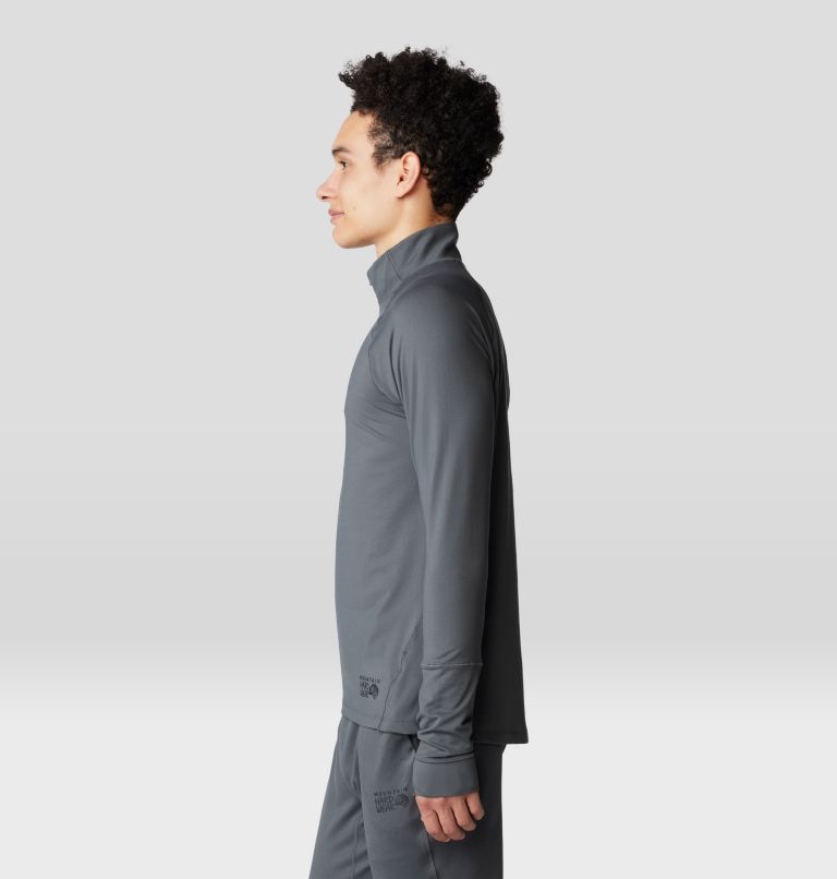 Men's Butter Up Long Sleeve Half Zip, Color: Volcanic, image 3