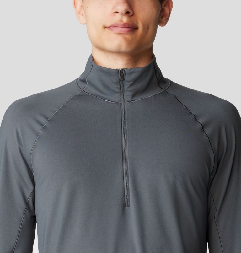 Men's Butter Up Long Sleeve Half Zip, Color: Volcanic, image 4