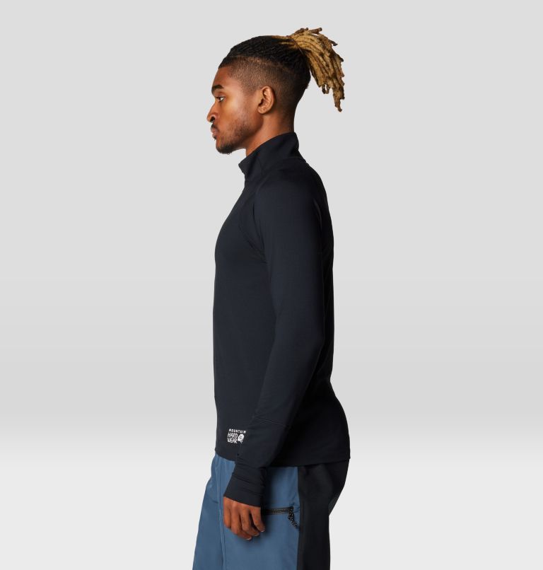 Men's Butter Up Long Sleeve Half Zip, Color: Black, image 3