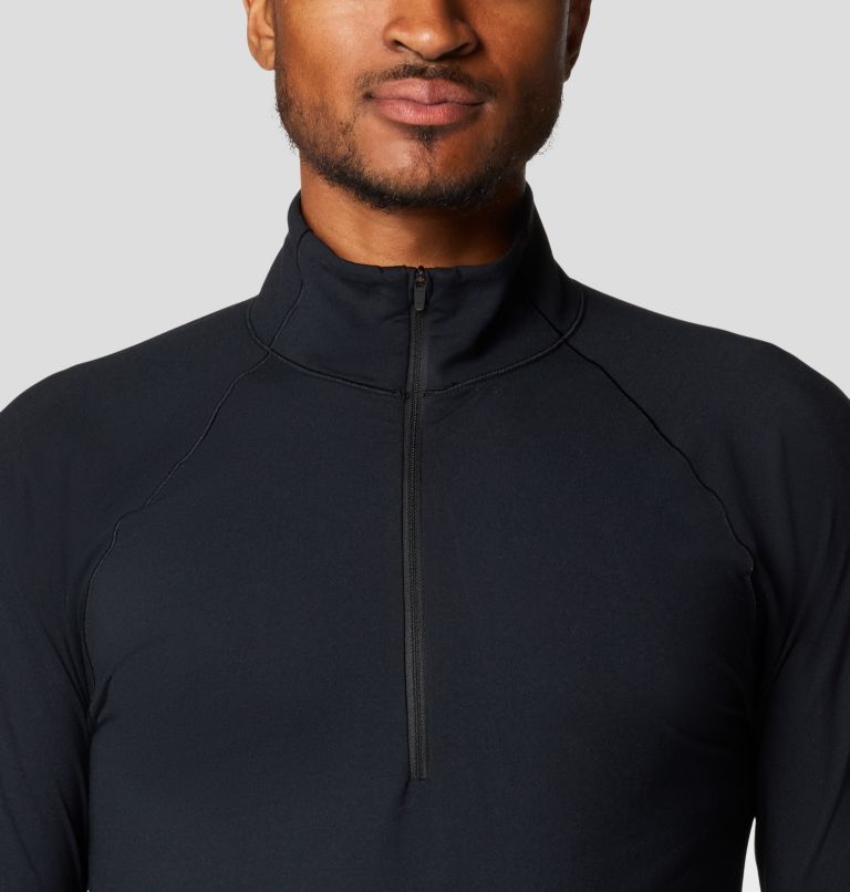 Men's Butter Up Long Sleeve Half Zip, Color: Black, image 4