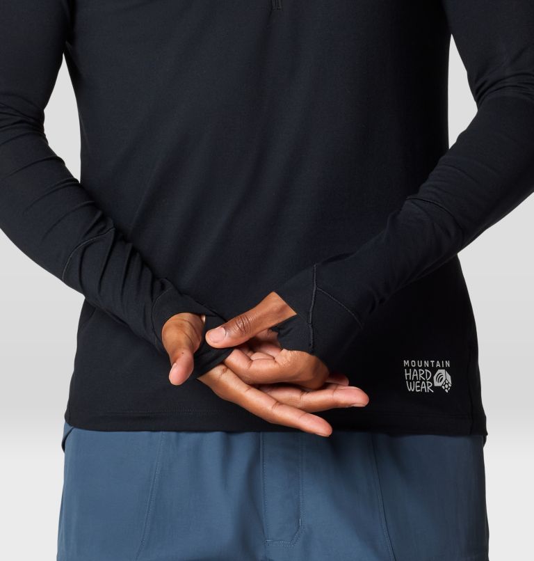 Men's Butter Up Long Sleeve Half Zip, Color: Black, image 5