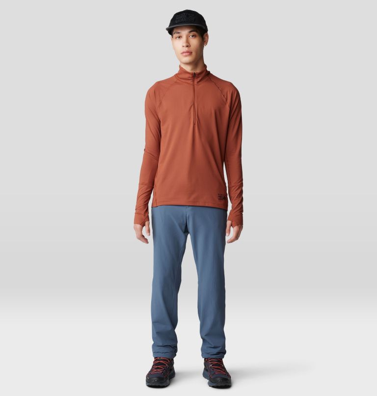 Men's Butter Up Long Sleeve Half Zip, Color: Iron Oxide, image 5