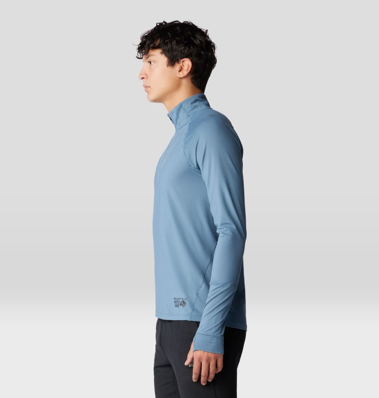 Men's Butter Up Long Sleeve Half Zip, Color: Adriatic Blue, image 3