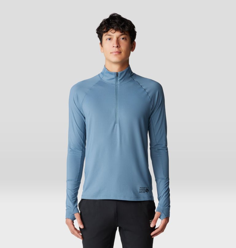 Men's Butter Up Long Sleeve Half Zip, Color: Adriatic Blue, image 6