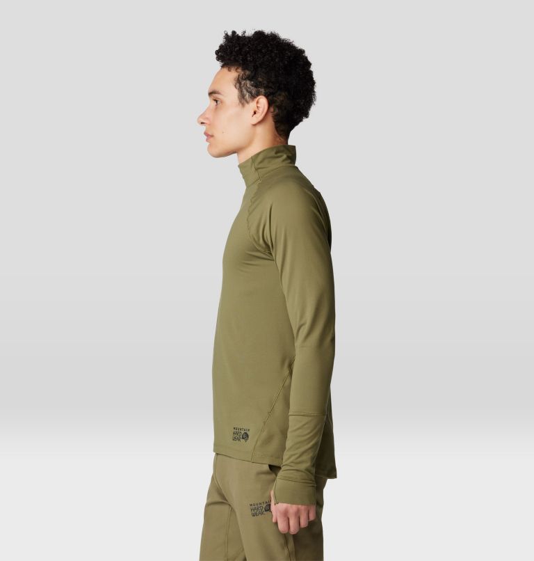 Men's Butter Mockneck, Color: Combat Green, image 3