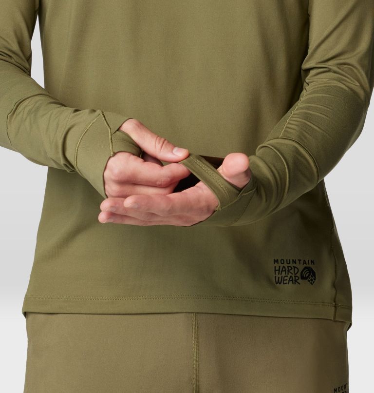 Men's Butter Mockneck, Color: Combat Green, image 5