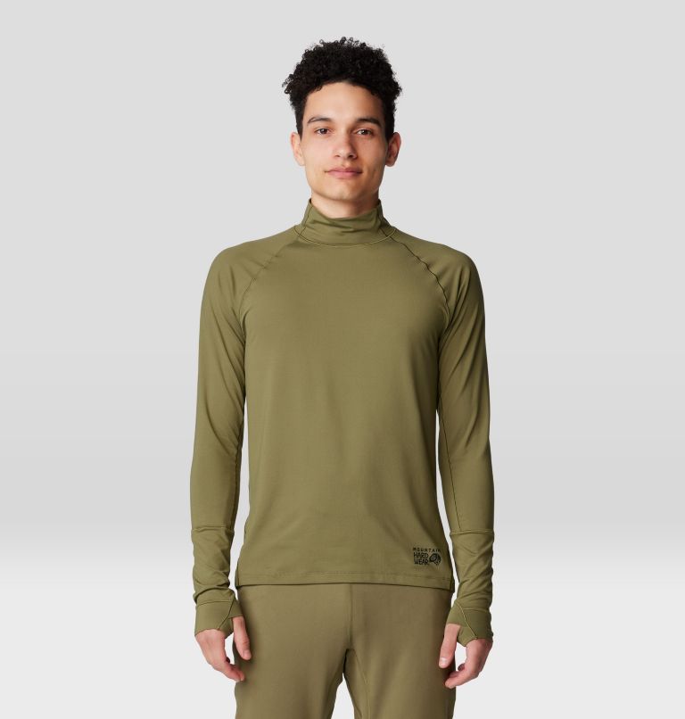 Men's Butter Mockneck, Color: Combat Green, image 6
