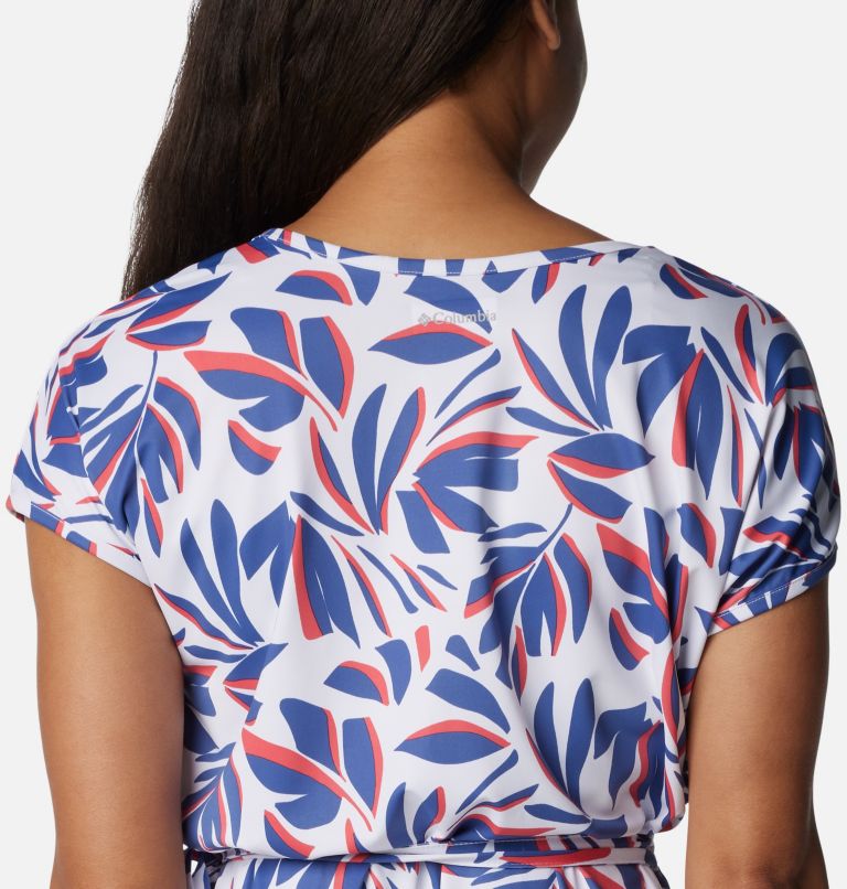 Women's Chill River Print Wrap Dress, Color: White Areca, image 5