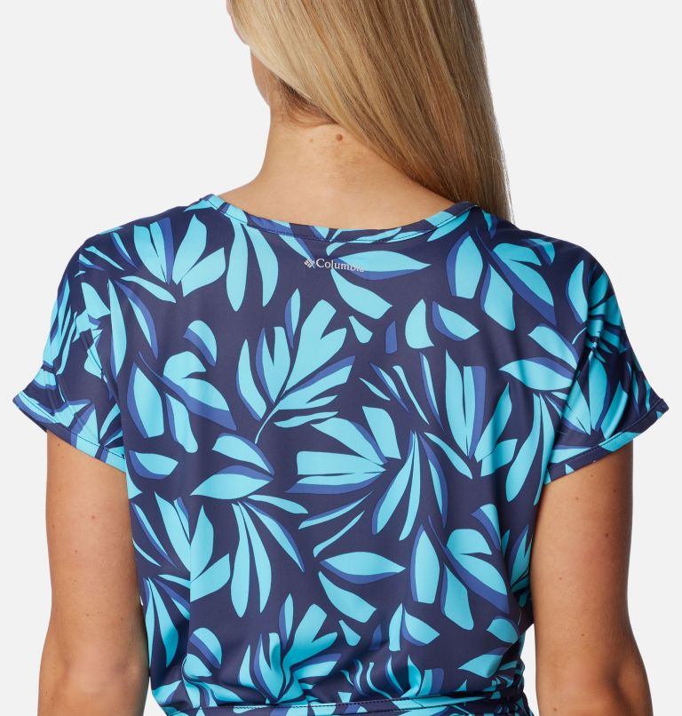 Robe portefeuille imprimée Chill River pour femme, Color: Aquamarine Areca, image 5