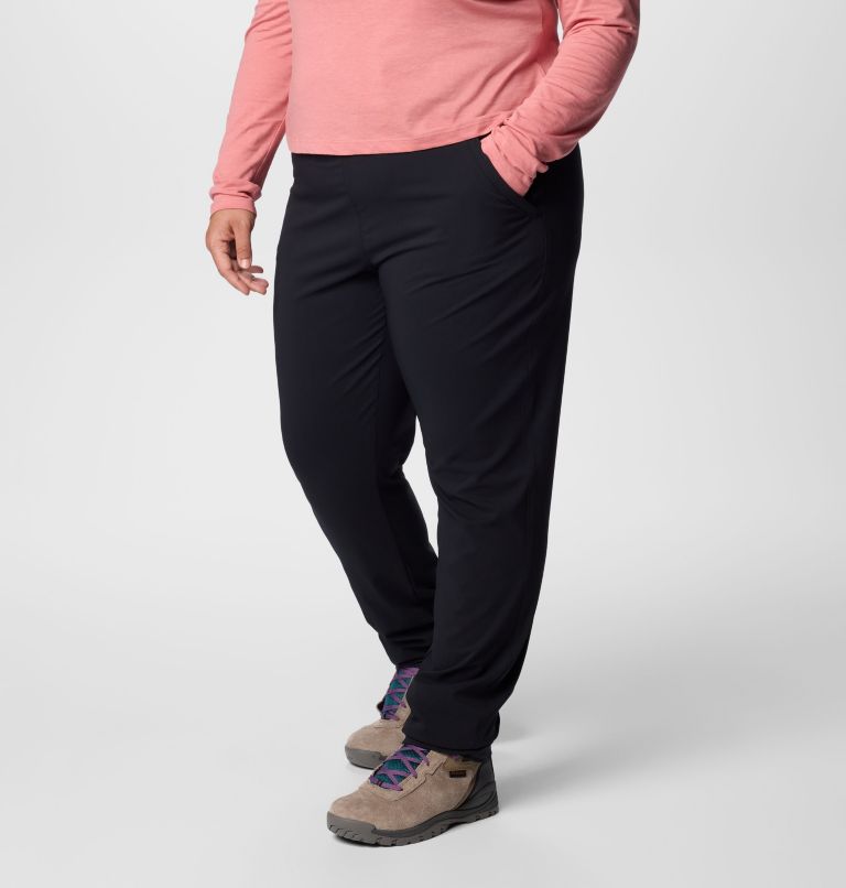 Pantalon ajusté à taille élastique Anytime II pour femmes – Grandes tailles, Color: Black, image 4